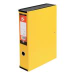 5 Star Office Box File 75mm Spine Lock Spring Foolscap Yellow [Pack 5] 33331X