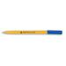 5 Star Office Ball Pen Yellow Barrel Fine 0.7mm Tip 0.3mm Line Blue [Pack 50]