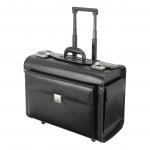 Alassio Silvana Trolley Pilot Case Laptop Compartment 2 Combination Locks Leather-look Black Ref 92301 [Each] 333958