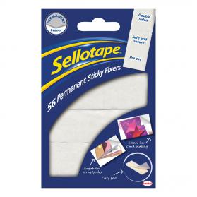 Sellotape Sticky Fixers Permanent 12mm x 25mm Pack of 12 338171