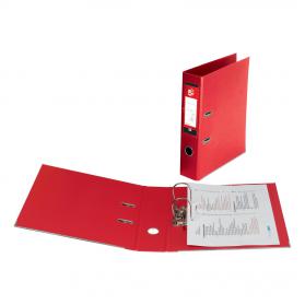 5 Star Office Lever Arch File Polypropylene Capacity 70mm A4 Red Pack of 10 340352