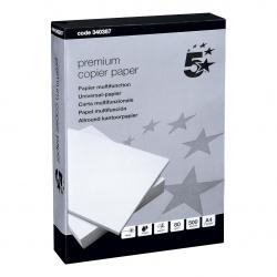 Cheap Stationery Supply of 5 Star Elite Premium Copier Paper Smooth Ream-Wrapped 80gsm A4 White 500 Sheets 340387 Office Statationery