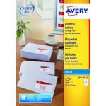 Avery Quick DRY Addressing Labels Inkjet 16 per Sheet 99.1x33.9mm White Ref J8162-100 [1600 Labels] 342611