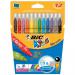 Bic Kids Couleur Felt Tip Pens Washable Water-based Ink Medium Tip Wallet Asstd Cols Ref 920293 [Pack 12] 343852