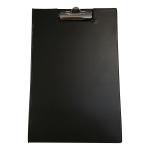 5 Star Office Clipboard Fold Over Executive PVC Finish with Pocket Foolscap Black 350014
