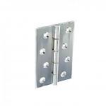 Securit Chrome Plated D.S.W. Brass Hinges 75mm 2 Pack 351767