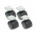 Securit Twin Wheel Castors Plate Fixed 40mm 4 Pack 352450