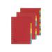 PremierTeam Dividers 10-Part Bright Colour A4 Assorted 353399