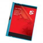 5 Star Office Clip Folder 6mm Spine for 60 Sheets A4 Blue [Pack 25] 356416