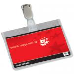 5 Star Office Name Badges Security Landscape with Plastic Clip 60x90mm [Pack 25] 356440