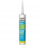 Everbuild Everflex 500 Bath And Sanitary Silicone Clear– 295Ml Cartridge 359067