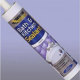 Everbuild Bath and Kitchen Acrylic Sealant – Anti Mould Formulation – White – 290ml cartridge 359182