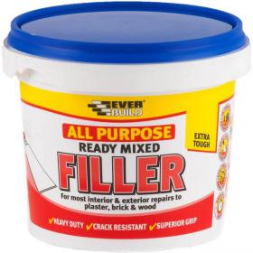 Everbuild All Purpose Ready Mixed Filler Interior And Exterior Use White 1Kg Tub 359497