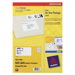 Cheap Stationery Supply of Avery J5101-25 (69 x 38mm) A4 Online Postage Labels (Pack of 500 Labels) for SmartStamp J5101-25 Office Statationery
