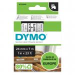 Dymo D1 Tape for Electronic Labelmakers 24mmx7m Black on White Ref 53713 S0720930 362481