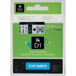Dymo D1 Tape for Electronic Labelmakers 24mmx7m Black on White Ref 53713 S0720930 362481