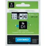 Dymo D1 Tape for Electronic Labelmakers 9mmx7m Black on White Ref 40913 S0720680 362770