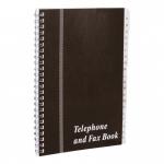 Telephone and Fax Book A-Z Index Wirebound Board Cover A5 Black 364217