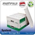 Bankers Box by Fellowes System Storage Box Foolscap White & Green FSC Ref 00791 [Pack 10] 364764