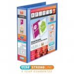 Elba Panorama Presentation Ring Binder PP 4 D-Ring 50mm Capacity A4 Blue Ref 400008431 [Pack 4] 36559X