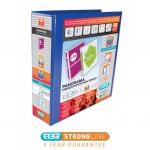 Elba Panorama Presentation Ring Binder PP 4 D-Ring 65mm Capacity A4 Blue Ref 400008675 [Pack 4] 36562X