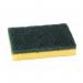This image features a pack of 10 Vileda Eco Cleaning Essentials Sponge Scourers. The sponges are made from recycled materials and are non-scratch, perfect for heavy duty cleaning. They are a vibrant blue color and are stacked together neatly for easy storage.