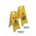 Single A Frame Sign 2 Sided 2 Messages Caution Wet Floor/Cleaning in Progress Yellow 369898