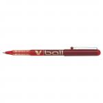 Pilot V-Ball VB7 Rollerball Pen Medium 0.7mm Tip 0.4mm Line Red Ref BLVB702 [Pack 12] 370610