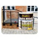 Rustins Quick Drying Paint Matt Black Interior & Exterior 500ml 375469