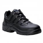 Portwest S1P Trainer Shoes Steel Midsole Buffalo Leather Chemical Resist Black (Size 9) FW25SIZE9