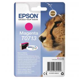Epson T0713 Inkjet Cartridge Cheetah Page Life 280pp 5.5ml Magenta Ref C13T07134012