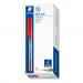 Staedtler 430 Stick Ball Pen Medium 1.0mm Tip 0.35mm Line Red Ref 430M-2 [Pack 10] 379045