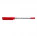 Staedtler 430 Stick Ball Pen Medium 1.0mm Tip 0.35mm Line Red Ref 430M-2 [Pack 10] 379045