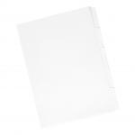 Concord Reverse Collated Subject Dividers 5-Part Unpunched 150gsm A4 White Ref 77301 [Pack 50] 379083