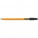 Bic Orange Ball Pen Fine 0.8mm Tip 0.3 mm Line Black Ref 1199110114 [Pack 20] 380105