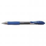 Pilot G207 Gel Rball Pen Rubber Grip Retractable 0.7mm Tip 0.39mm Line Blue Ref 4902505163180 [Pack 12] 380205