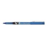 Pilot V5 Hi-Tecpoint Rollerball Pen Liquid Ink 0.5mm Tip 0.3mm Line Blue Ref 4902505085703 [Pack 12] 380482