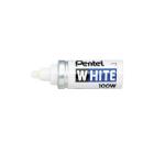 Pentel White Permanent Marker Valve-controlled Bullet Tip 6.6mm Tip 3.3mm Line White Ref X100W [Pack 12] 380760
