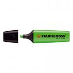 Stabilo Boss Highlighters Chisel Tip 2-5mm Line Green Ref 70/33/10 [Pack 10] 380940