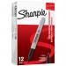 Sharpie Permanent Markers Fine Tip 0.9mm Black Ref S0810930 [Pack 12] 381206