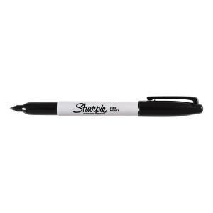 Sharpie Permanent Markers Fine Tip 0.9mm Black Ref S0810930 Pack 12