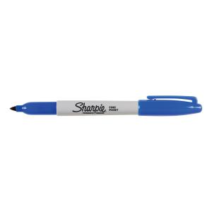 Sharpie Permanent Marker Fine Tip 0.9mm Blue Ref S0810950 Pack 12