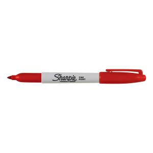 Sharpie Permanent Marker Fine Tip 0.9mm Red Ref S0810940 Pack 12