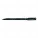 Staedtler 318 Lumocolor Permanent Pen Fine 0.6mm Line Black Ref 318-9 [Pack 10] 383118