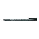 Staedtler 318 Lumocolor Permanent Pen Fine 0.6mm Line Black Ref 318-9 [Pack 10] 383118