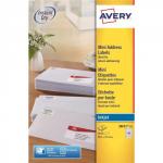 Avery Mini Address Labels Inkjet 65 per Sheet 38.1x21.2mm White Ref J8651-25 [1625 Labels] 383885