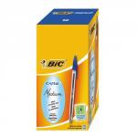 Bic Cristal Ball Pen Clear Barrel 1.0mm Tip 0.32mm Line Blue Ref 8373602 [Pack 50] 383923