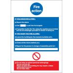 Stewart Superior Fire Action / If you discover fire Sign W210xH297mm Self-adhesive Vinyl Ref NS017SAV 385169