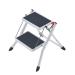 5 Star Facilities Mini Stool/Ladder Two Step Steel Folding Single Sided Load Capacity 150kg