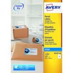 Avery Quick DRY Parcel Labels Inkjet 4 per Sheet 139x99.1mm White Ref J8169-100 [400 Labels] 390662